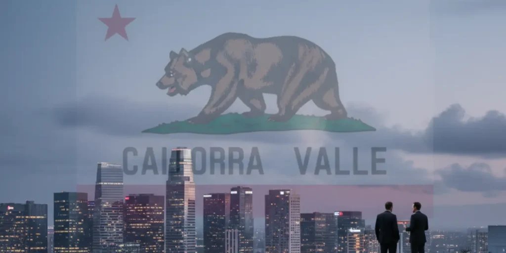 Silicon Valley at dusk with tech buildings and startup campuses, representing concerns of tech leaders over California’s proposed wealth tax.