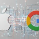 Apple and Google Apple and Google AI Partnership logos as GlobalData calls their AI partnership a win-win for both companies.