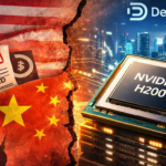 Nvidia H200 AI chip representing U.S.–China technology tensions and China’s conditional approval for DeepSeek