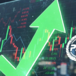 Green upward arrow showing stock market growth at PSX as foreign investors increase market confidence