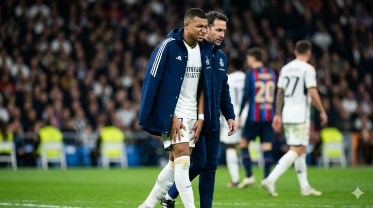 Mbappe Suffers Knee Sprain in Setback for Real Madrid Title Push