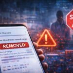 Smartphone showing Google AI Overview removed from a medical search result