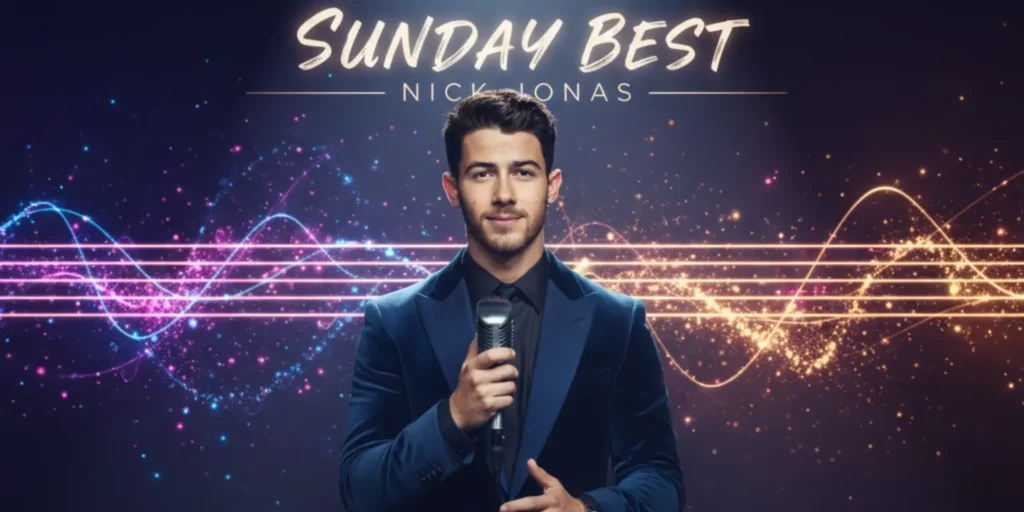 Nick Jonas posing confidently as a solo artist, representing his new album Sunday Best and career direction.
