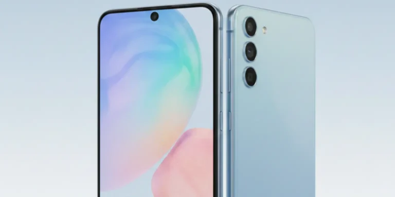 Samsung Galaxy A57 5G smartphone showing its sleek design, triple rear cameras, and 6.6-inch display, representing the upcoming launch in Malaysia after SIRIM certification.