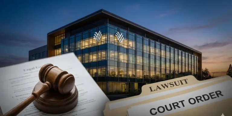 SandboxAQ tech startup legal dispute illustration, representing lawsuit and executive controversy.