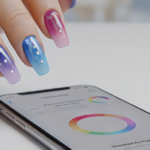 Smart nails that change color through a mobile app, offering a salon-free manicure.