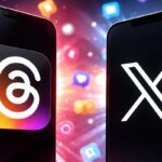 Threads and X apps shown on smartphones representing daily mobile users comparison in 2026