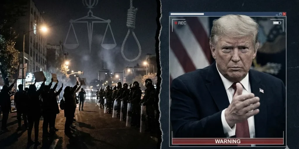 Donald Trump warning Iran over possible executions of protesters during nationwide demonstrations