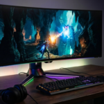 Asus ROG Strix XG34WCDMS 34-inch ultrawide QD-OLED gaming monitor with curved display and HDR support