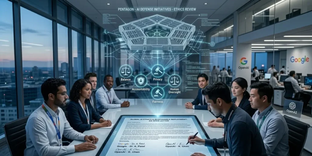 Google and OpenAI employees sign open letter supporting Anthropic against Pentagon pressure on military AI use.