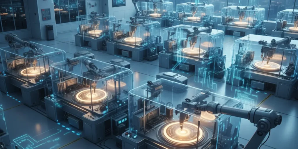 TSMC chip fabrication facility amid AI semiconductor boom and market cap growth outlook