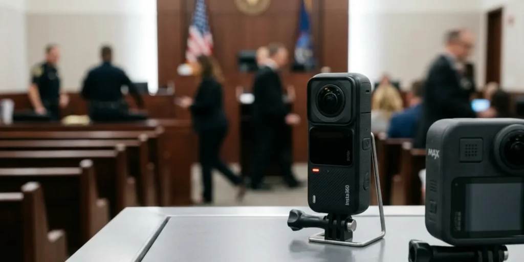 Insta360 action cameras displayed after U.S. International Trade Commission ruling clears company in patent dispute with GoPro.