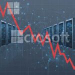 Microsoft stock down 28 percent shown on a market chart with MSFT logo, highlighting investor concerns over AI spending and valuation
