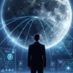 Elon Musk discusses xAI future with AI technology visuals and the moon in background as xAI faces leadership changes and IPO expectations