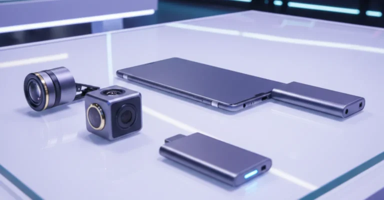 Tecno modular Android concept phone with magnetic camera and battery attachments showcased ahead of Mobile World Congress 2026.