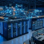 “AWS cloud data center powering AI growth and future $600 billion revenue potential.”
