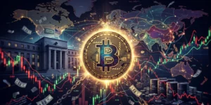 Bitcoin price volatility 2026 with charts, oil prices, and global economic factors influencing crypto market trends