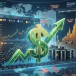 US dollar rising on forex charts as oil prices and bond yields increase during Iran conflict and global market uncertainty.