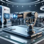 Honor Robot Phone with motorized 200MP camera arm that rotates, tracks users, and dances using AI technology.