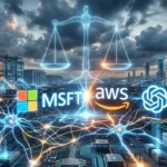 “Microsoft Amazon OpenAI AI cloud rivalry with legal dispute over AWS deal.”