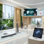 Samsung product design innovations including OLED TV, Galaxy Z Fold smartphone, and smart home technology recognized at the iF Design Awards 2026.