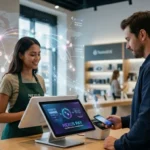 Airwallex point-of-sale system enabling in-person payments in retail store with global fintech payment network integration