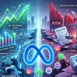 Meta Platforms stock 2026 showing AI growth, legal risks, and digital advertising impact on META share price