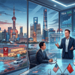 Tesla stock climbed as investors reacted to Elon Musk joining President Trump’s high-profile China visit.