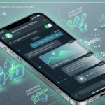 WhatsApp chat interface with disappearing messages, countdown timers, and digital privacy security icons.