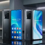 Xiaomi 17T and 17T Pro smartphones with flat AMOLED displays and sleek premium design in leaked render view.
