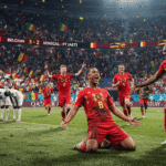 FIFA World Cup 2026: Belgium players celebrate after defeating Senegal 3-2 in extra time during the Round of 32 match.
